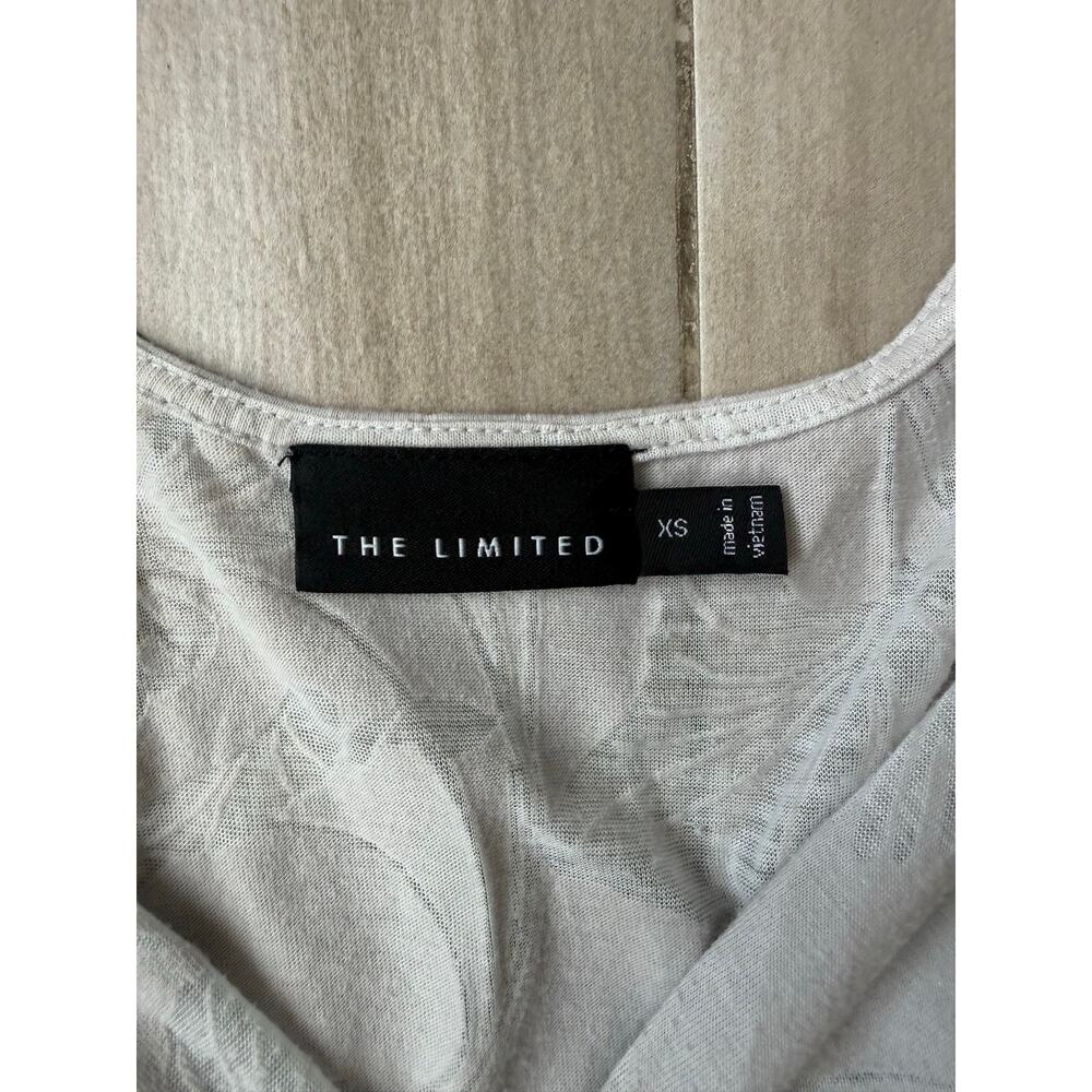 The Limited Vintage Y2K Devoré Burnout Floral Empire Waist Top Off White XS - Picture 6 of 10